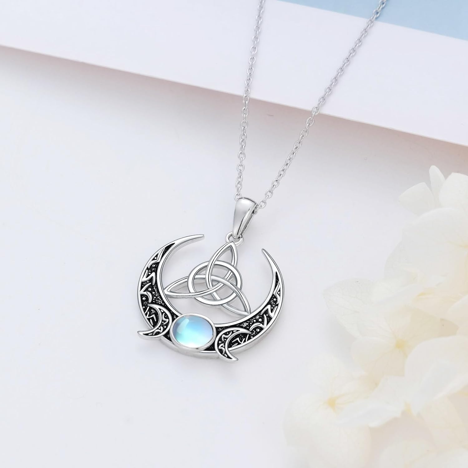 YAFEINI Collana con Ciondolo a Forma di Cuore Celtico in Argento Sterling 925, Gioielli d'Amore Infinito