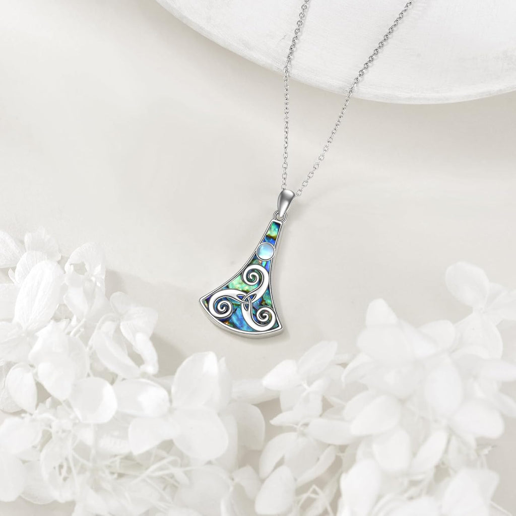 YAFEINI Collana con Ciondolo a Forma di Cuore Celtico in Argento Sterling 925, Gioielli d'Amore Infinito