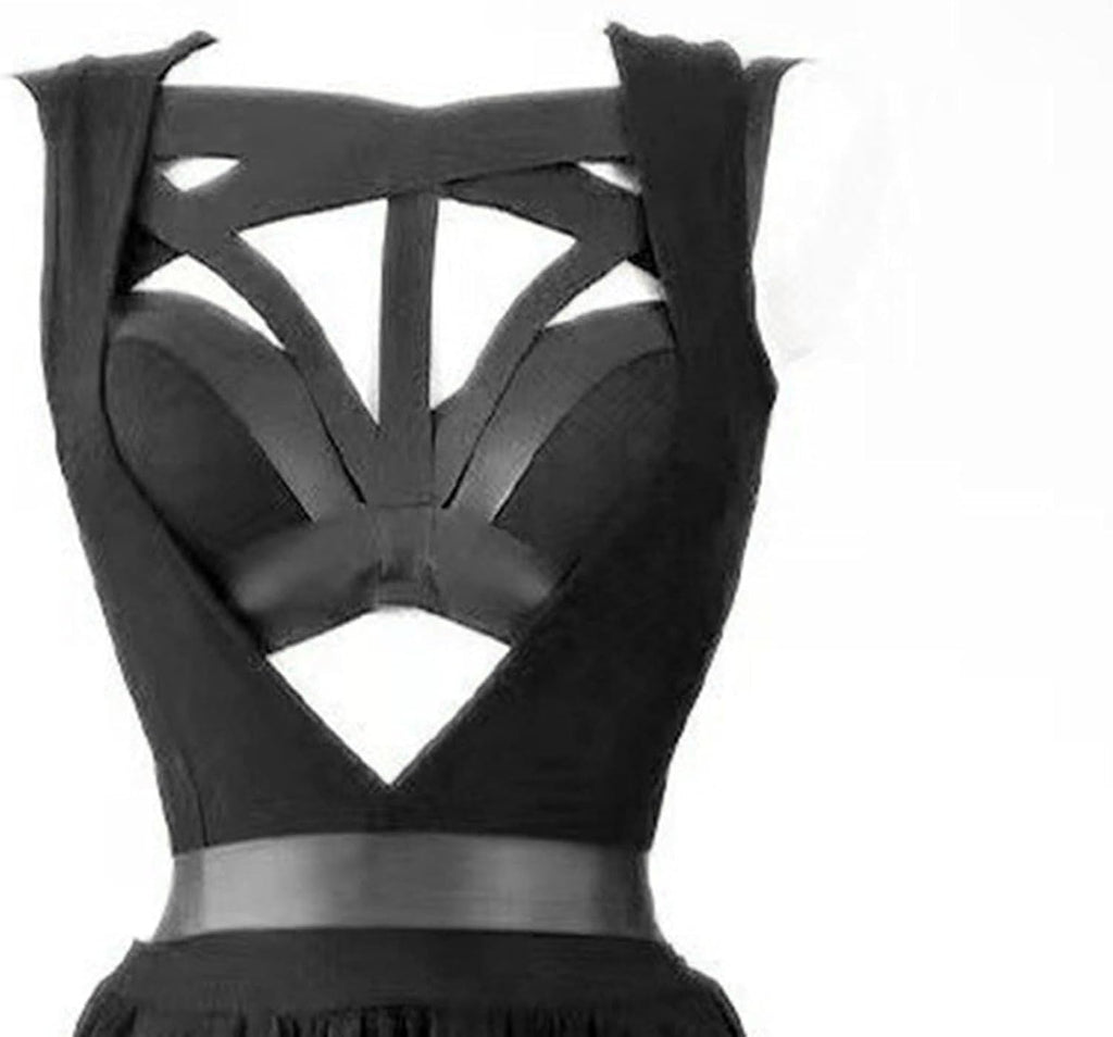 Generisch Abito gotico trasparente da donna, abbigliamento da notte, camicia da notte sexy, doppio negligé con spacco, per festival, club, serate, festival