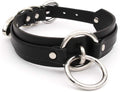 Girocollo Donna O Ring Choker Collana in Ecopelle
