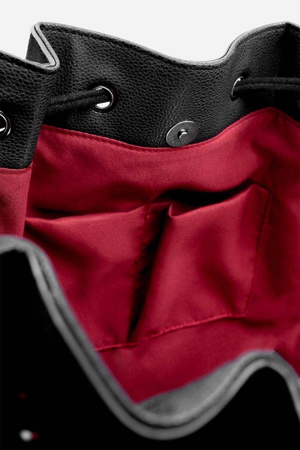 Restyle Zaino gotico BLOODVEIL - Pelle vegana e camoscio con vetro rosso, stile vampiro e Whimsigoth - Perfetto per università, ufficio e uso quotidiano