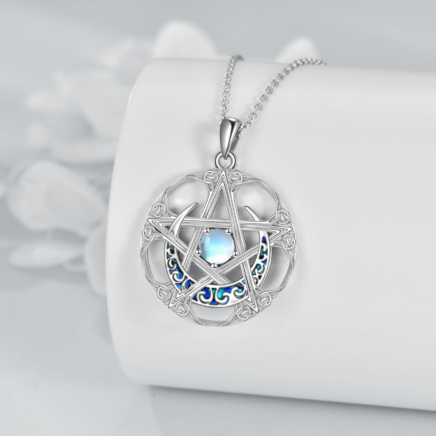 YAFEINI Collana con Ciondolo a Forma di Cuore Celtico in Argento Sterling 925, Gioielli d'Amore Infinito