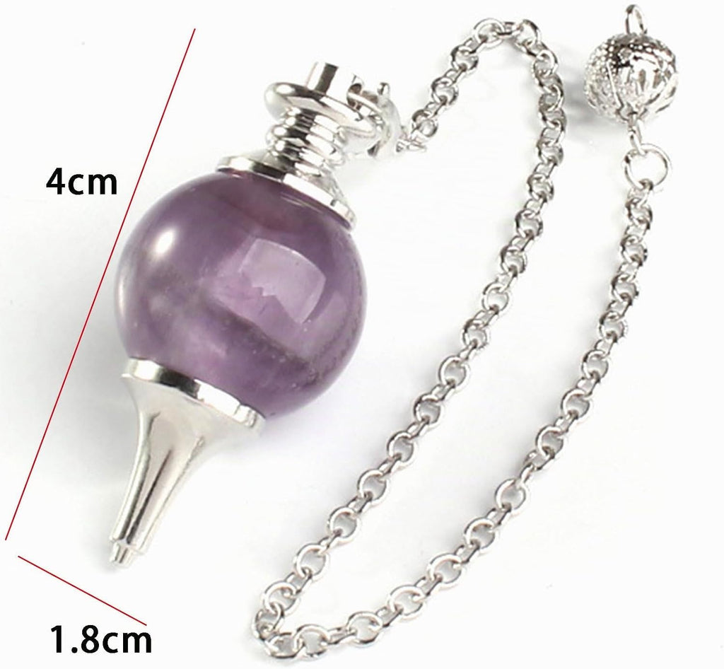 Pendolino Divinatorio Ametista,Pendolo Divinatorio,Pendolino Radioestesia,Pendolo Esoterico Ametista,Pendolo di Meditazione Wicca Divinazione Chakra Reiki,Divinatorio/Veggenza