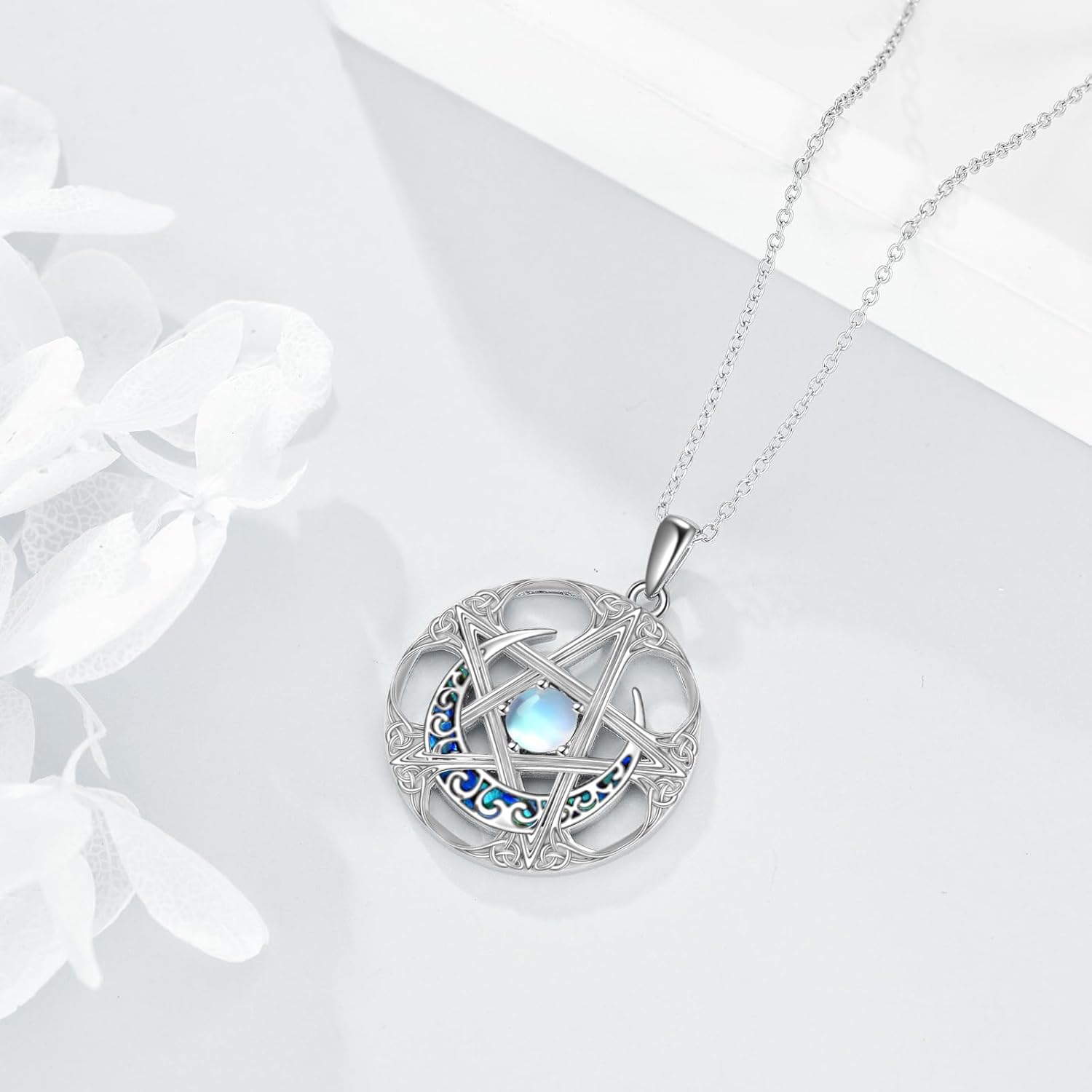 YAFEINI Collana con Ciondolo a Forma di Cuore Celtico in Argento Sterling 925, Gioielli d'Amore Infinito