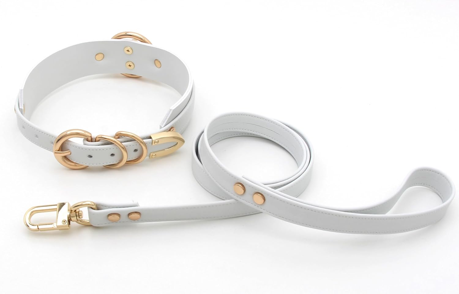 Girocollo Donna O Ring Choker Collana in Ecopelle