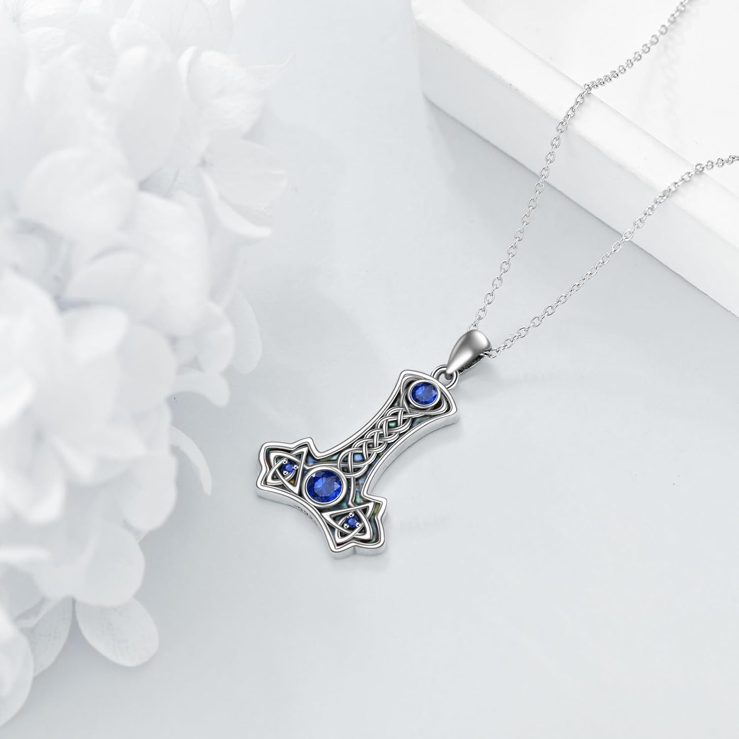 YAFEINI Collana con Ciondolo a Forma di Cuore Celtico in Argento Sterling 925, Gioielli d'Amore Infinito