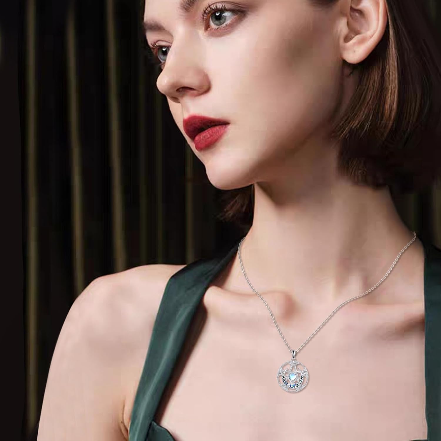 YAFEINI Collana con Ciondolo a Forma di Cuore Celtico in Argento Sterling 925, Gioielli d'Amore Infinito