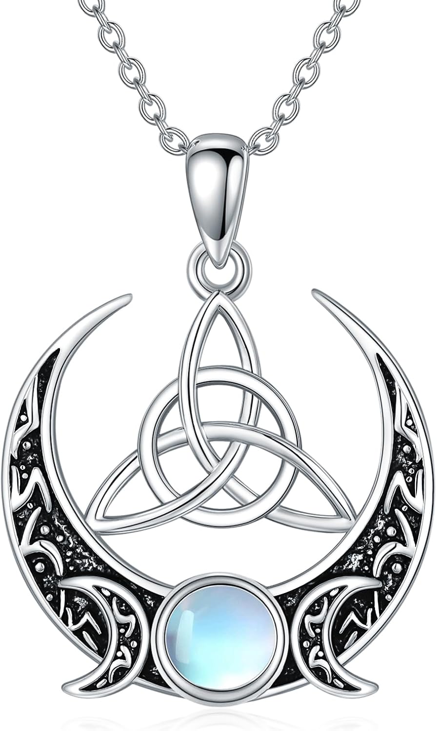 YAFEINI Collana con Ciondolo a Forma di Cuore Celtico in Argento Sterling 925, Gioielli d'Amore Infinito