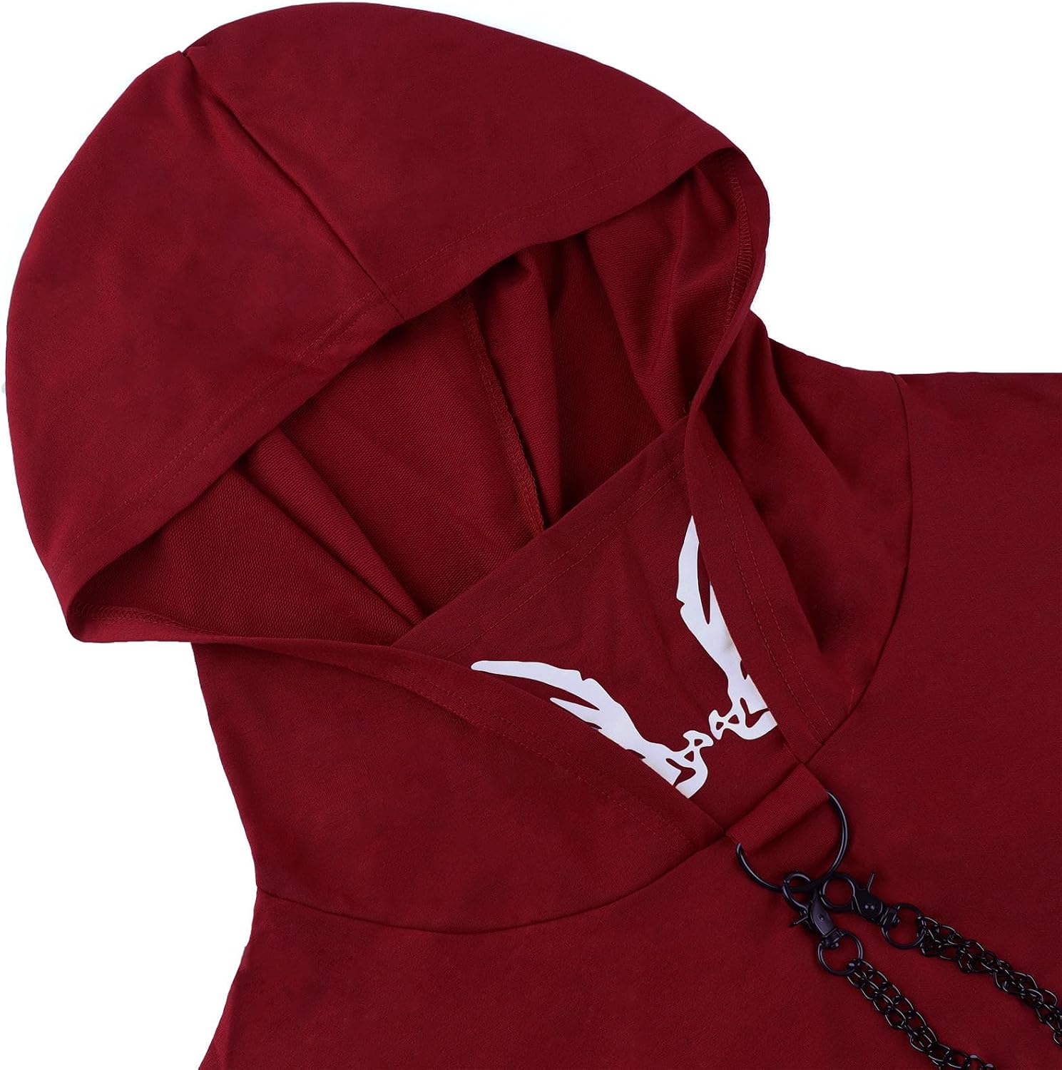 Maglietta a maniche lunghe con bretelle, da donna, stile gotico, punk, cool, con motivo drago, girocollo, nero, per autunno