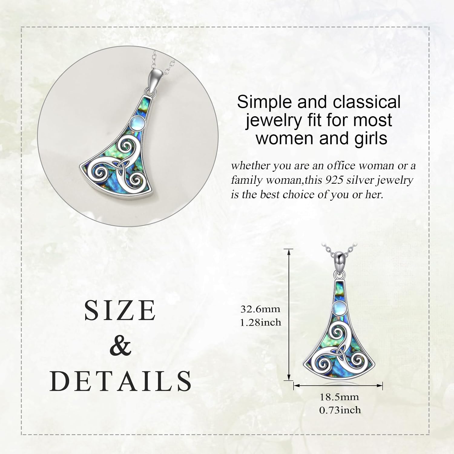 YAFEINI Collana con Ciondolo a Forma di Cuore Celtico in Argento Sterling 925, Gioielli d'Amore Infinito