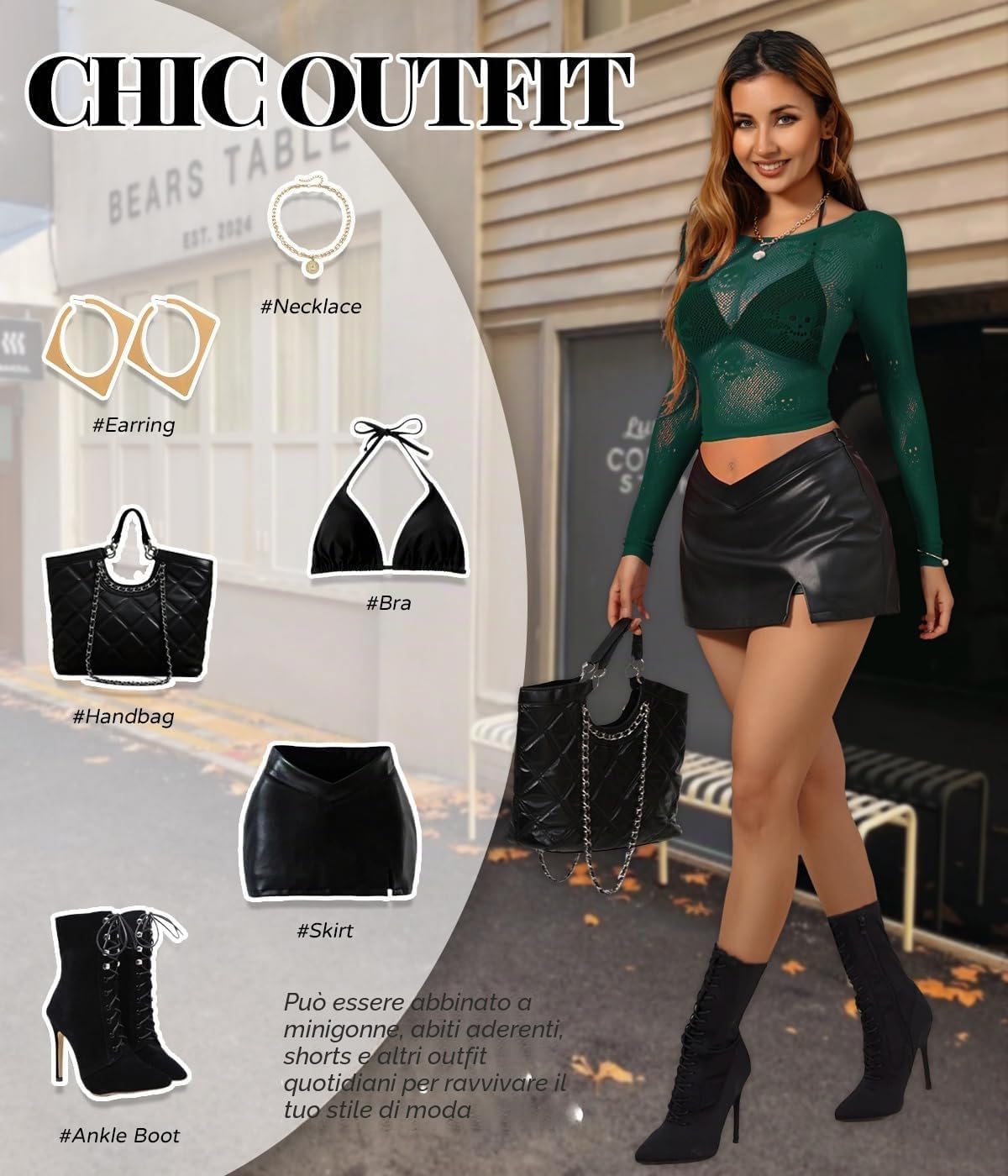 Buitifo Donne Sexy Crop Top Mesh Nightwear Skull Festival Costume Lingerie Camicie