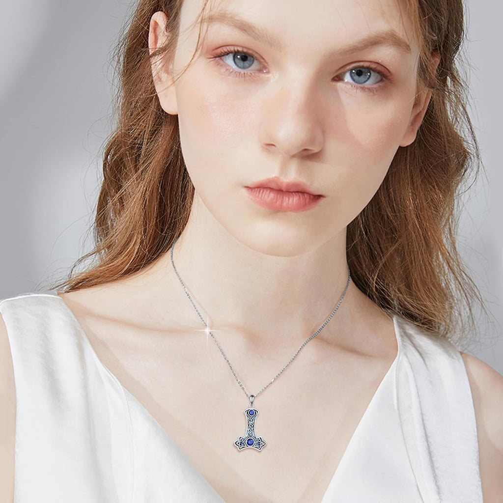 YAFEINI Collana con Ciondolo a Forma di Cuore Celtico in Argento Sterling 925, Gioielli d'Amore Infinito