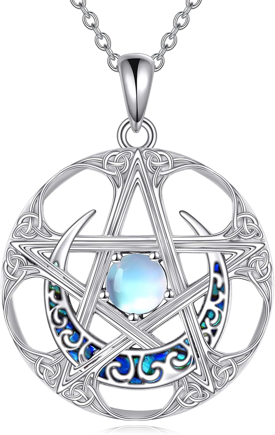 YAFEINI Collana con Ciondolo a Forma di Cuore Celtico in Argento Sterling 925, Gioielli d'Amore Infinito