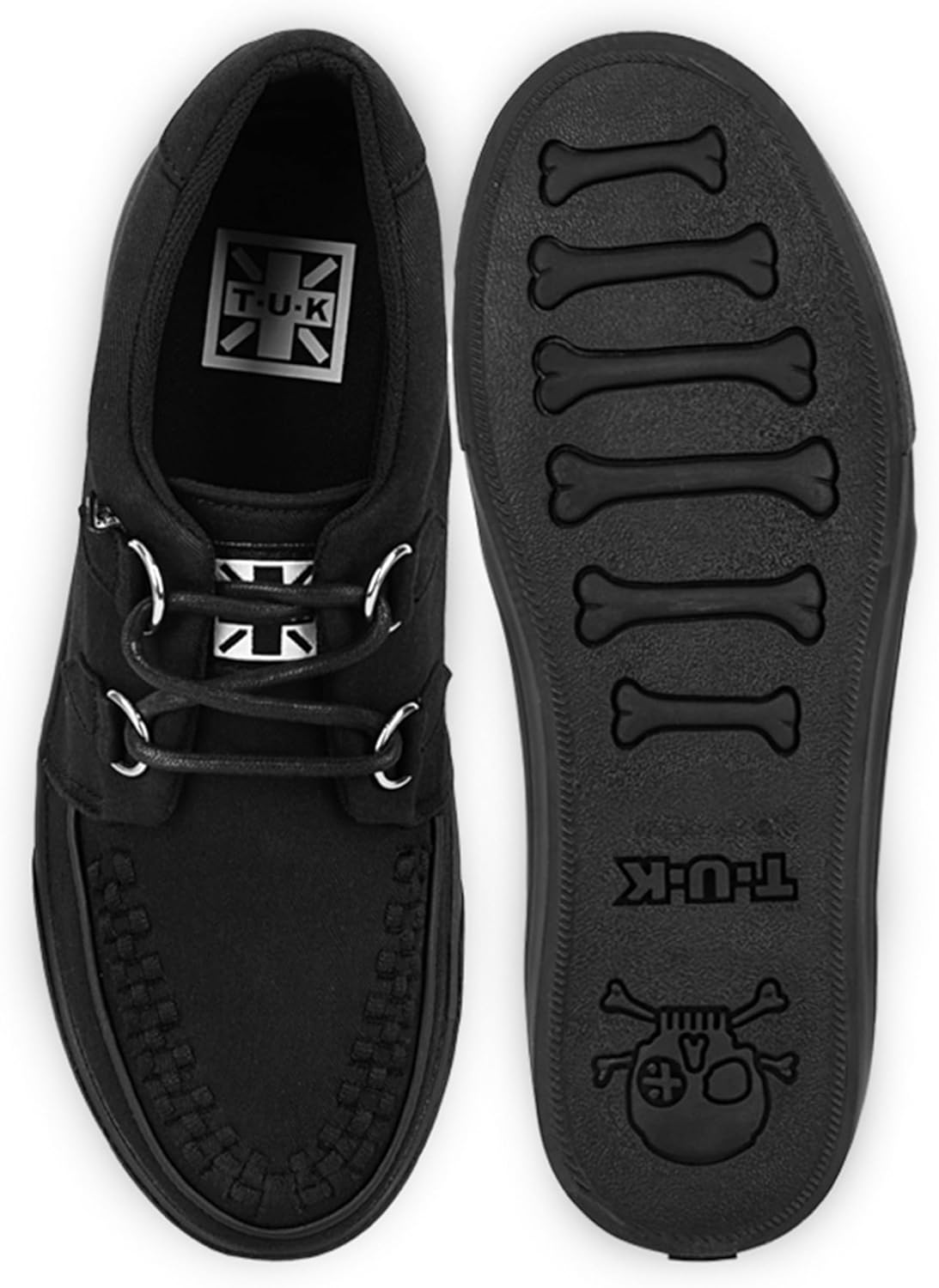 T.U.K. Vegan Creeper Sneaker - Scarpe da Ginnastica da Uomo e da Donna - Stile Punk, Goth e Rocker in Pelle e Scarpe Stringate