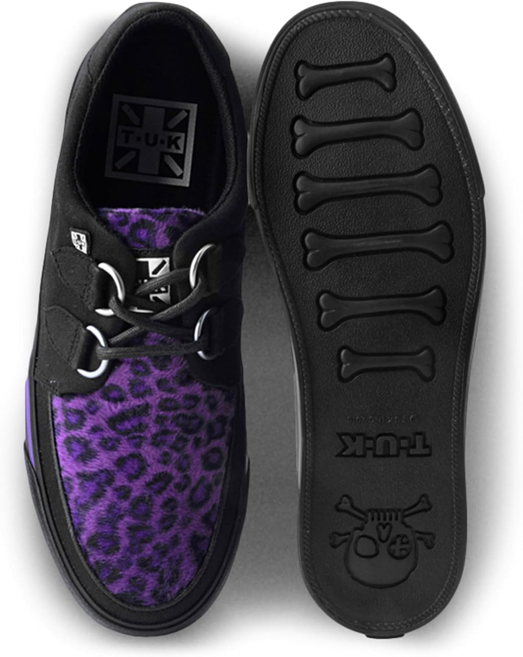 T.U.K. Vegan Creeper Sneaker - Scarpe da Ginnastica da Uomo e da Donna - Stile Punk, Goth e Rocker in Pelle e Scarpe Stringate