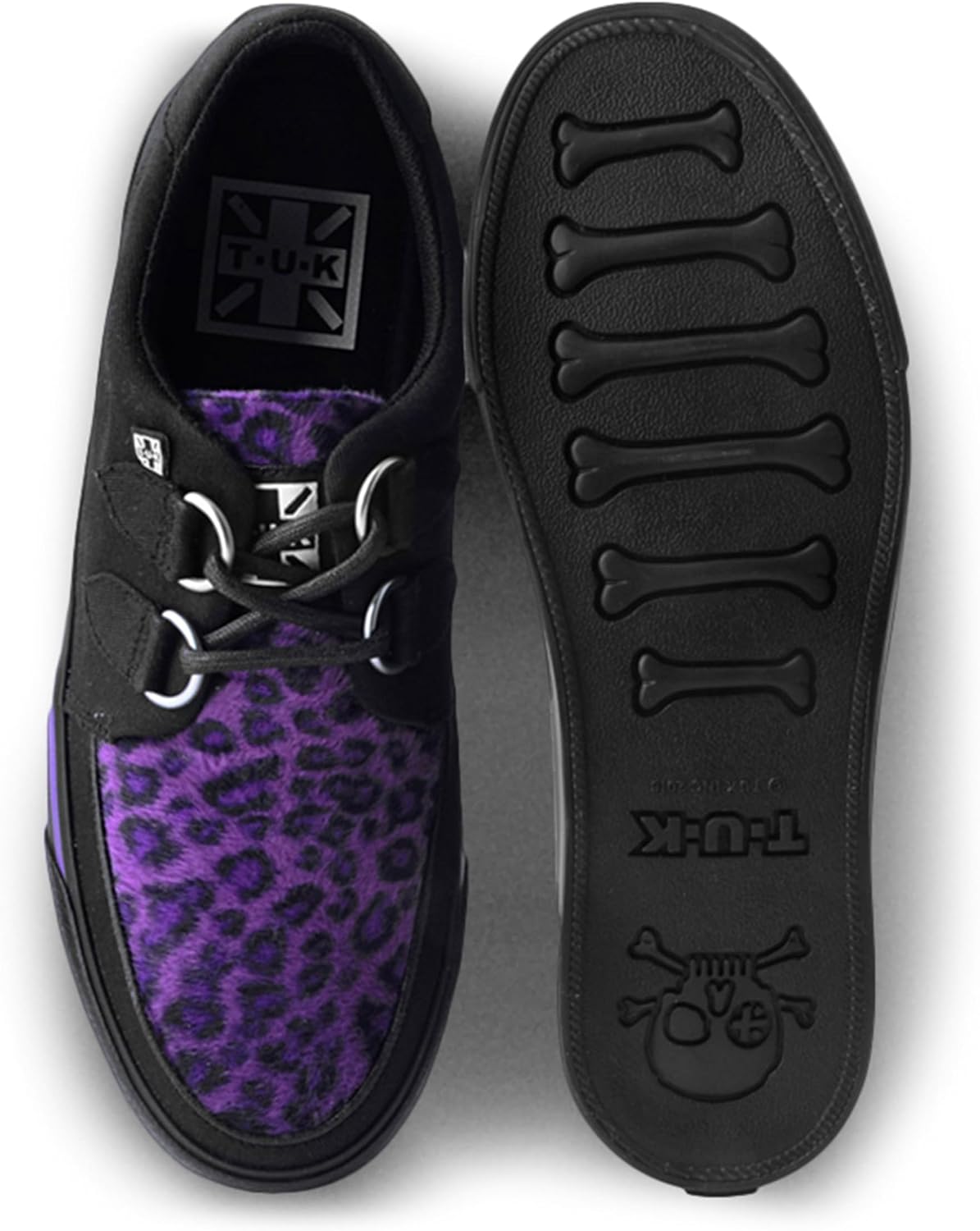 T.U.K. Vegan Creeper Sneaker - Scarpe da Ginnastica da Uomo e da Donna - Stile Punk, Goth e Rocker in Pelle e Scarpe Stringate