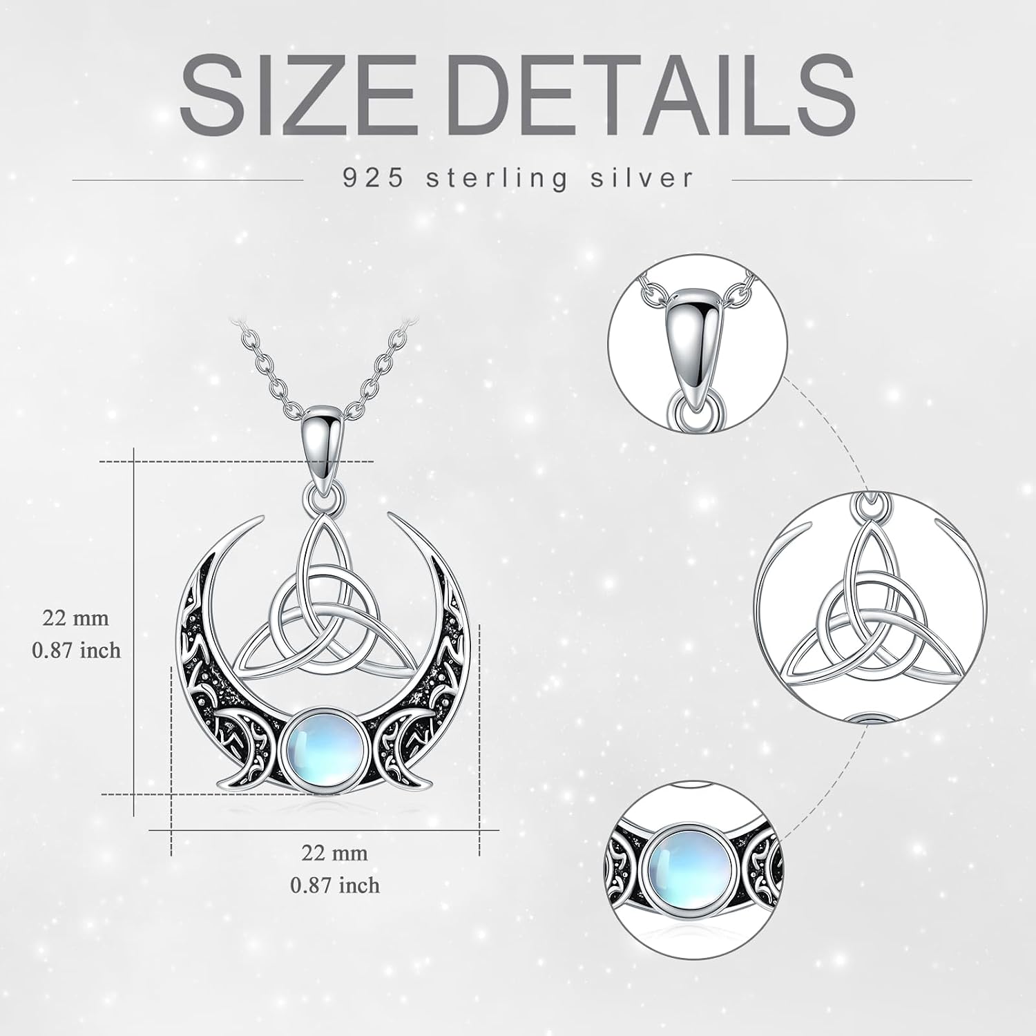 YAFEINI Collana con Ciondolo a Forma di Cuore Celtico in Argento Sterling 925, Gioielli d'Amore Infinito