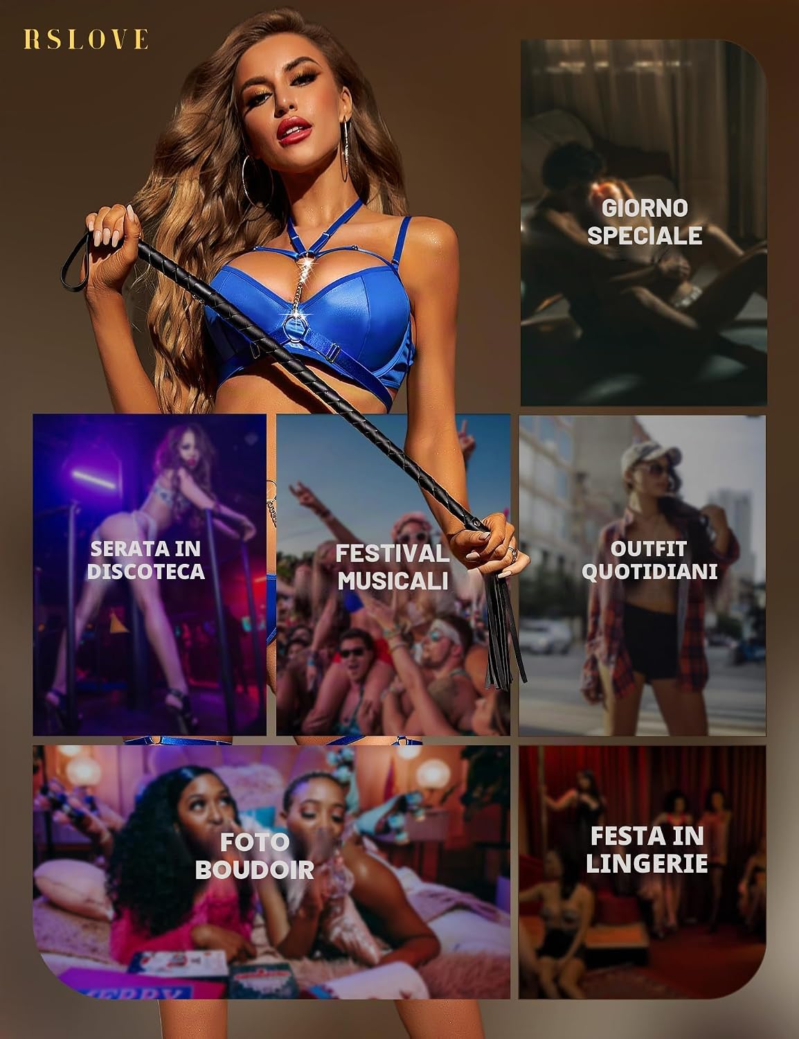 RSLOVE Completo Intimo Donna Sexy Set di Lingerie Reggiseno e Slip con Giarrettiera 6 Pezzi