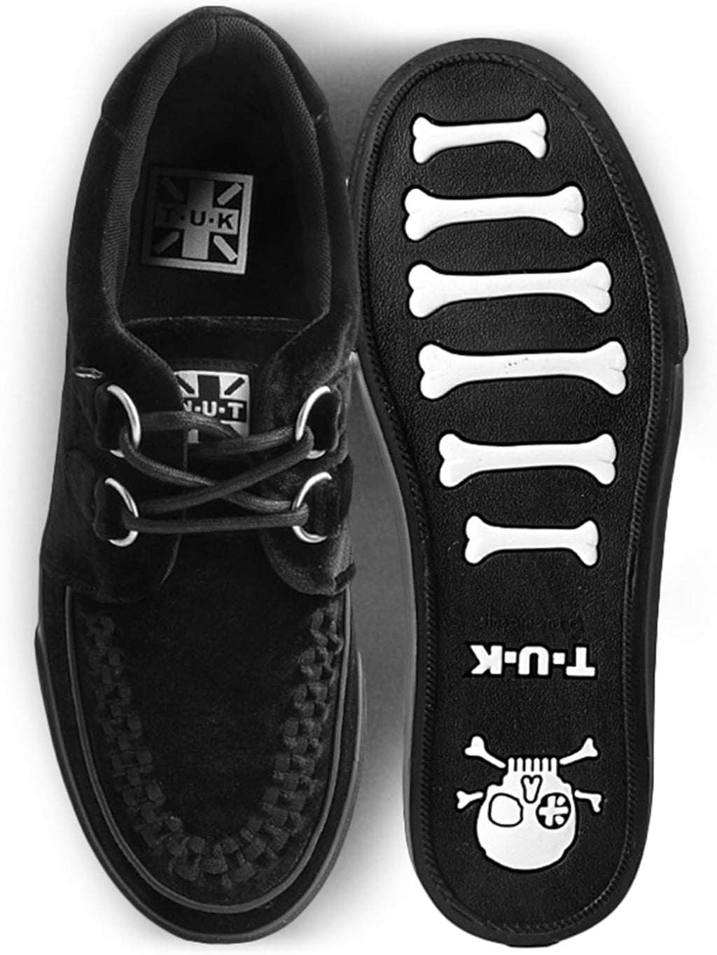 T.U.K. Vegan Creeper Sneaker - Scarpe da Ginnastica da Uomo e da Donna - Stile Punk, Goth e Rocker in Pelle e Scarpe Stringate