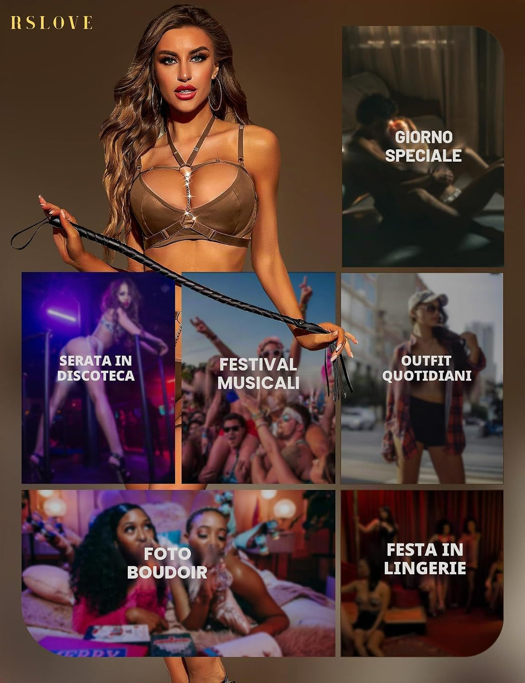 RSLOVE Completo Intimo Donna Sexy Set di Lingerie Reggiseno e Slip con Giarrettiera 6 Pezzi