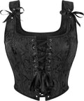 Wikoan Corsetto da Donna Top in Stile Gotico Bustino in Stile Principessa S-XXL