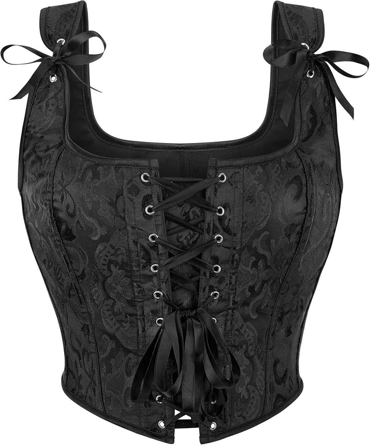 Wikoan Corsetto da Donna Top in Stile Gotico Bustino in Stile Principessa S-XXL