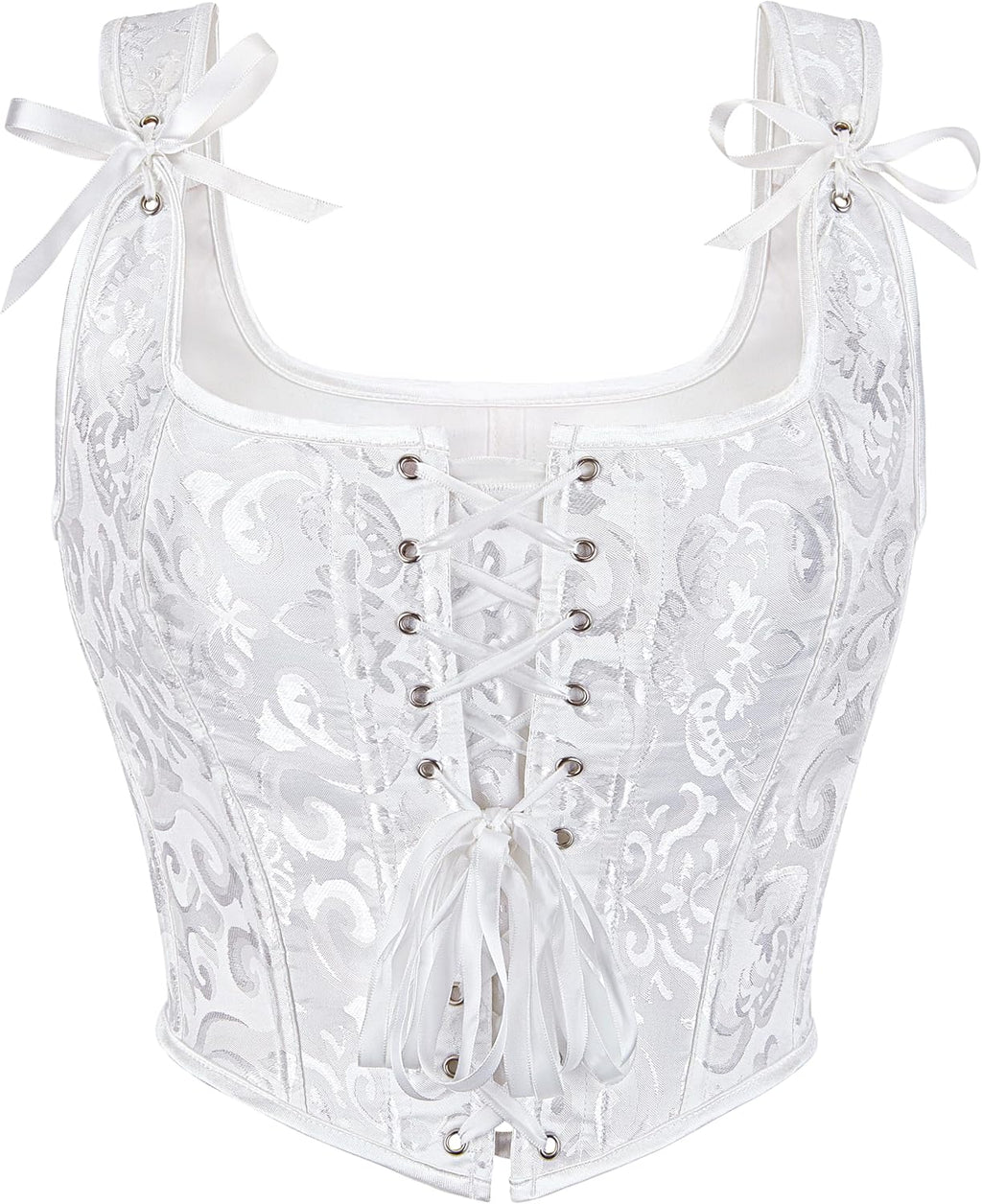 Wikoan Corsetto da Donna Top in Stile Gotico Bustino in Stile Principessa S-XXL
