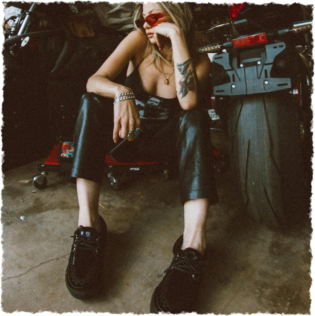 T.U.K. Vegan Creeper Sneaker - Scarpe da Ginnastica da Uomo e da Donna - Stile Punk, Goth e Rocker in Pelle e Scarpe Stringate