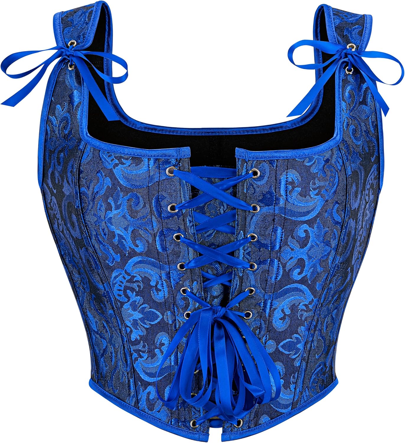 Wikoan Corsetto da Donna Top in Stile Gotico Bustino in Stile Principessa S-XXL