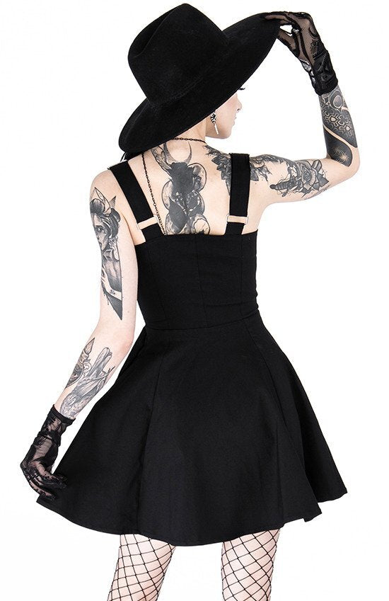 Abito estivo Restyle Witchy - Forma della Luna - Mini abito svasato in cotone